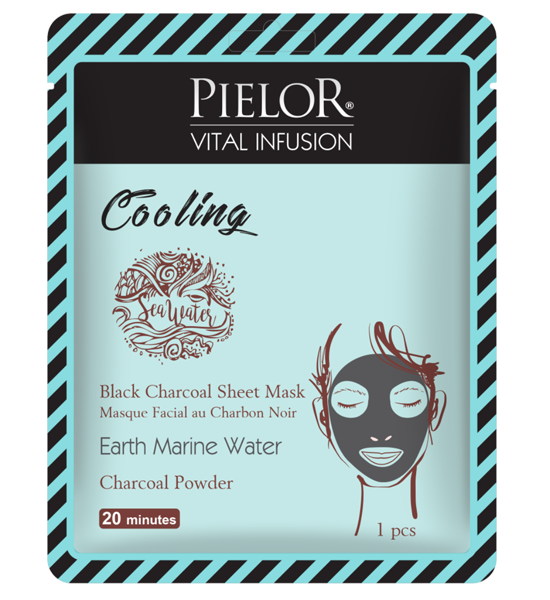 Pielor Vital Infusion Cooling Black Charcoal Sheet Mask